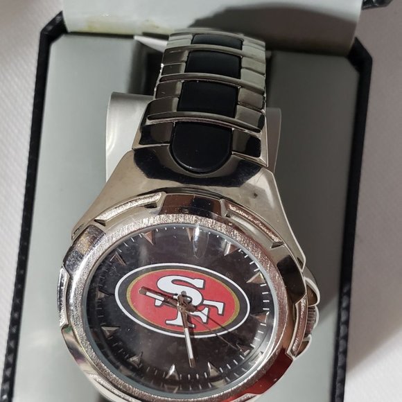 SAN FRANCISCO 49ers NFL Womens Stainless-Steel Watch Game Time No Battery - Picture 2 of 9